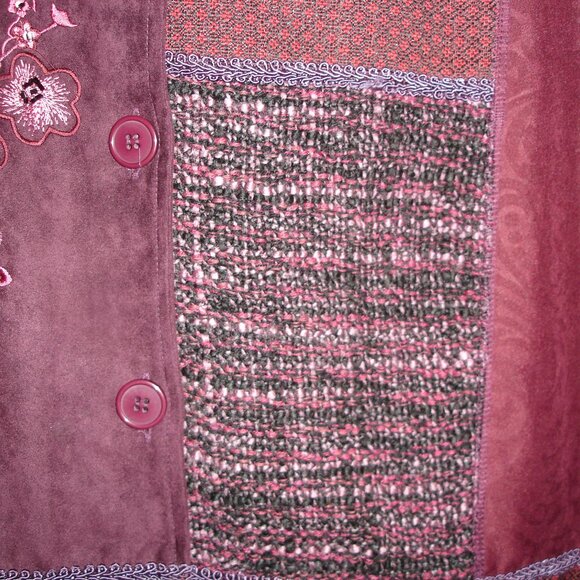 WOMENS SARA MORGAN For HABAND 3 PIECE PANTSUIT SIZE LA BURGANDY - Picture 7 of 16